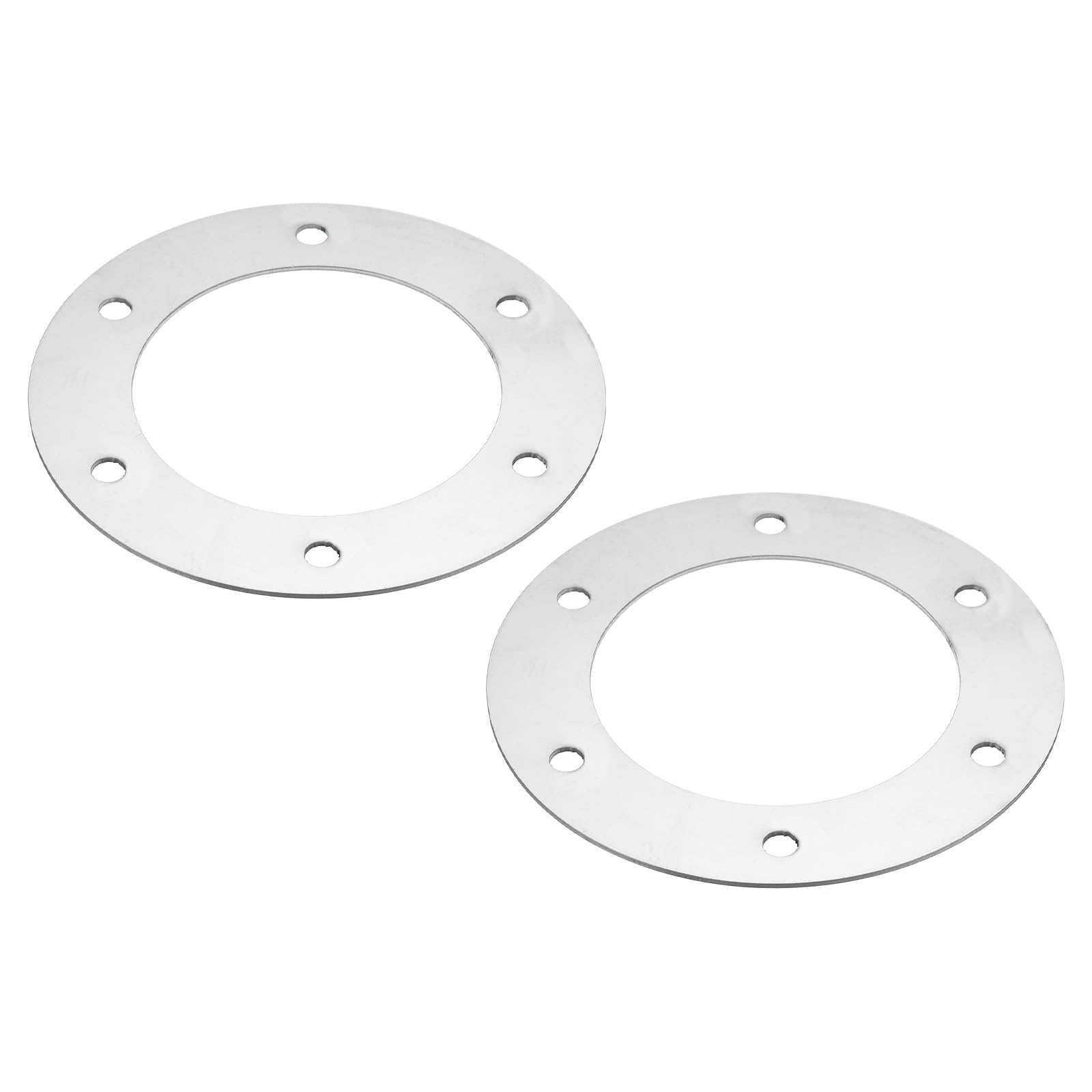 PATIKIL 4" (102mm) ID Duct Connector Flange, 2 Pack Stainless Steel Flat Straight Pipe Exhaust Flange Duct Mounting Plate for Heating Cooling Ventilation HVAC