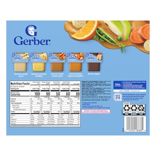 GERBER 2ND FOODS NATURAL FOR BABY WONDERFOODS BABY FOOD, VARIETY PACK, 4 OZ TUBS (32 PACK)