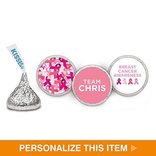 Breast Cancer Awareness Pin Ribbon HERSHEY KISSES - 200 Completely Assembled - Free Cold Packaging
