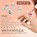 120 Pack - Makeup Rings Tattoo Ink Rings Cups Makeup Glue Ring Cup Disposable Glue Holder Plastic Tattoo Ink Pigment Ring Adhesive Makeup Rings Palette for Eyelash Extension Nail