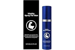 Vitality Men's Enhancement Spray, Premium Intimate Wellness Formula, 5ml/0.17fl.oz, Blue Metal Canister, Extended Duration Su