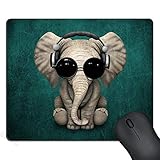 SSOIU Vintage Cute Elephant Baby Wearing Glasses