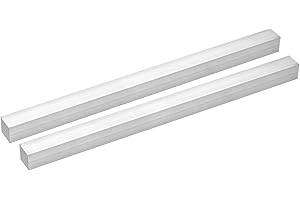 uxcell Square Aluminum Flat Bar, 2pcs 3/4" Thickness 3/4" Width 12" Length Square Aluminum Bar 6061 Aluminum Flat Plate, 19 x