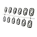 Coscelia Pre-design Acrylic False Nails Tips Glittery Fake Nails 3D DIY french Rhinestone Nail Art Decoration