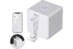 MOES Fingerbot Plus Smart Button Pusher No Wiring Switch, Upgrade with Touch Control, Work with Smart Life App, Add MOES Tuya Bluetooth Hub Make it Compatible with Alexa,Google Home and Timer Control