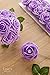 ling's moment Artificial Flowers Lavender Roses 50pcs Real Looking Fake Roses w/Stem for DIY Wedding Bouquets Centerpieces Arrangements Party Baby Shower Home Decorations