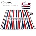 ZOMAKE Waterproof Picnic Blankets 79''x59'' - Extra Large Picnic Blanket for Outdoors - Foldable Picnic Mat with Straps - Portable Picnic Mats for Picnic Camping(Red Blue)