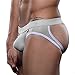 ANUN Men's Mesh Jockstrap Supporter G-Thong (Large, Grey)