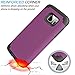 Tekcoo Galaxy S7 Case, [Tbaron Series] [Purple/Black] Shock Absorbing Hybrid Rubber Plastic Impact Defender Rugged Slim Hard Case Cover Shell for Samsung Galaxy S7 S VII G930 GS7 All Carriers