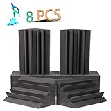 Acoustic Panels Bass Trap Studio Corner Wall Studio Foam Sound Proof Panels Noise Dampening Foam 8 Pack-8.3" 4.7" 4.7"