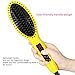 Gisala Metal Ceramic Heater Hair Straightening Brush,450℉/230℃,Auto Lock,Anti Scald,Adjustable Temperature,Instant Heat Up Hair Straightener(Light Yellow)