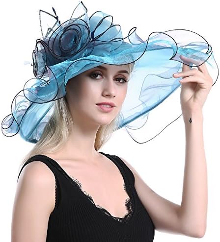 Women's Organza Floral Church Cap Kentucky Derby Fascinator Bridal Caps Sun Travel British Tea Garden Party Wedding Hat