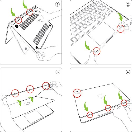 Fintie MacBook Air 13 Inch Case - Ultra Slim Snap On Hard Shell Protective Cover for MacBook Air 13.3" (A1466 / A1369), Crystal Clear