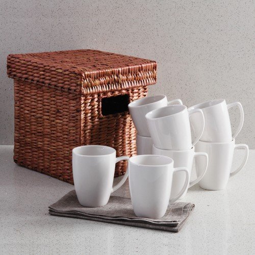 image for Gibson Home Coffee Cup set by Gibson Square coffee Mugs Set with Wicke