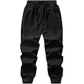 WIYOSHY Kids' Solid Color Drawstring Cotton Sweatpants Jogger Pants for Boys & Girls
