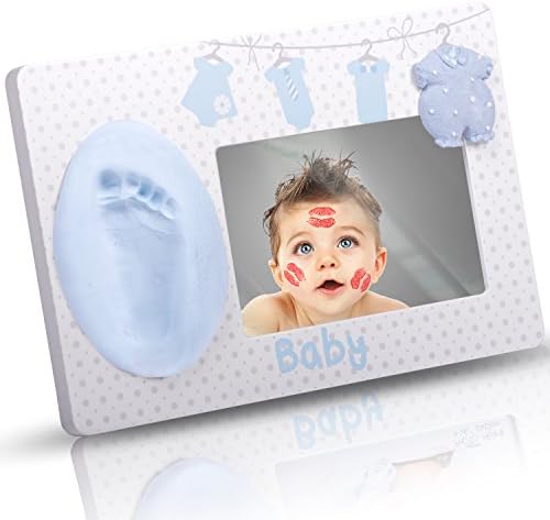 Baby Handprint Kit - Sale Price,Baby Picture Frames Shower Gifts … (blue)