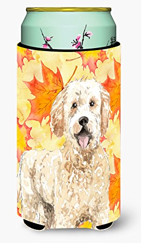 Caroline's Treasures CK1842TBC Fall Leaves Goldendoodle Tall Boy Hugger Can Coo…