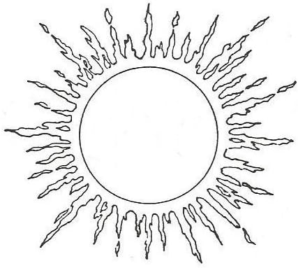 Rubber Stamp: Bright Sun, Lg.