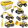 Take-Apart-Construction-Vehicles-Excavators-Truck-Toy-with-Storage-Box-6-in-1-DIY-Building-Educational-Gift-Toys-for-Boys-Girls-Age-3-4-5 Vanplay Take-Apart Construction Vehicles Excavators Truck Toy with Storage Box, 6 in 1 DIY Building Educational Gift…