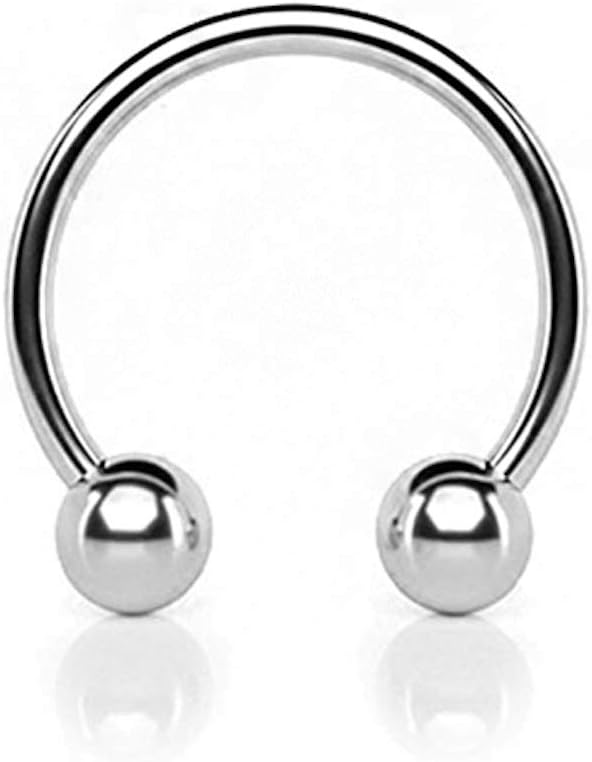Stainless Steel Thick Complex Opening Double Bead Ring