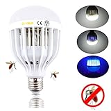 Bonlux LED Bug Zapper Light Bulb Medium Screw E26 Base 120V 10W Zap Wasp Bug Mosquito Zapper LED UV Lamp Flying Insects Moths Killer for Porch Deck Patio Backyard Room Kitchen (Daylight)