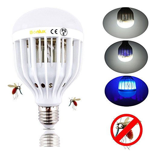 Bonlux LED Bug Zapper Light Bulb Medium Screw E26 Base 120V 10W Zap Wasp Bug Mosquito Zapper LED UV Lamp Flying Insects Moths Killer for Porch Deck Patio Backyard Room Kitchen (Daylight) Bonlux LED Bug Zapper Light Bulb Medium Screw E26 Base 120V 10W Zap Wasp Bug Mosquito Zapper LED UV Lamp Flying Insects Moths Killer for Porch Deck Patio Backyard Room Kitchen (Daylight)