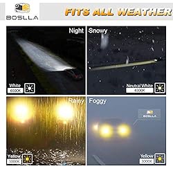 Boslla H4/9003 LED Headlight Bulb, 3 Color 3
