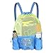 EocuSun Large Mesh Swimming Bag, Beach Drawstring Backpack, Mesh Mummy Backpack Beach Sports Gear Swim PE Gym Equipment Bag Sackpack Backpack for Men Women Boys Girls and Kids