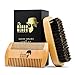 Beard Brush & Comb Set for Men - Natural Boar Bristle Brush, Dual Action Pear Wood Comb, Gift Box & Travel Pouch. Enhances Growth & Styling with Balm Oil Distribution by The Beard Black (Old)