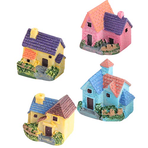 WINOMO 4pcs Dollhouse Bonsai Handwerk Miniaturgarten Harz Landschaft DIY Villa Decor – Bild 3