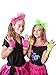 Blulu 4 Sets 80's Lace Headband with Bow for Women 80s Hair Accessories for Retro 80s Clothing Theme Party