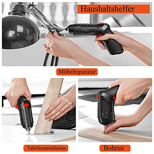 Wiederaufladbarer Akku-Schraubendreher 47-teiliges Set 4,8 V 1800 mAh Biegbarer handgehaltener kompakter… – Bild 3
