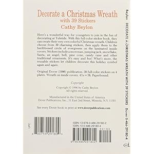 Decorate a Christmas Wreath with 39 Stickers (Dover Little Activity Books)