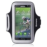 Galaxy S7 Edge Case, Shocksock [Reflective] [Black] Sports Gym Bike Cycle Jogging Armband with Dual Arm-Size Slots and Key Pocket Custom Made Case for Samsung Galaxy S7 Edge - Black
