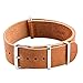 Clockwork Synergy®­ Leather NATO Watch Strap Band (22mm, Worn Light Brown)