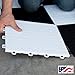 BlockTile B0US4130 Garage Flooring Interlocking Tiles Coin Top Pack, White, 30-Pack