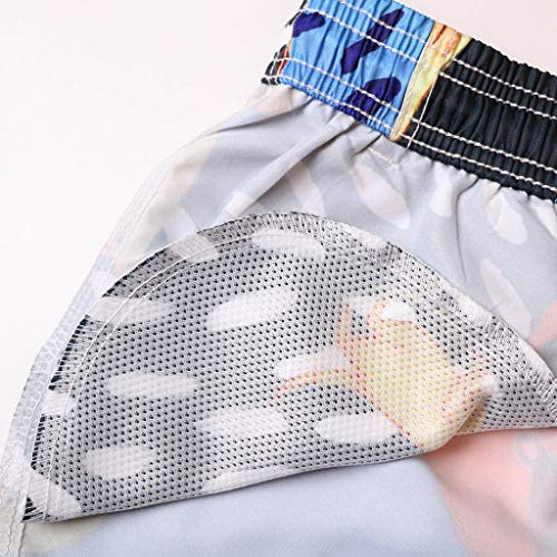 Simayixx Men Shorts Plus Size, Men's Beach Swimming Trunks Boxer Brief Swimsuit Swim Underwear Basic Pants Boardshorts 4XL Blue - Thumbnail 6
