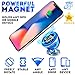 Stick it 360 Universal Cell Phone Holder for Car, Magnetic Car Phone Mount 360 Rotation from Dashboard, 6 Strong Mobile Friendly Neo Magnets 21600 Gauss, Compatible with All Smartphones (Blue)