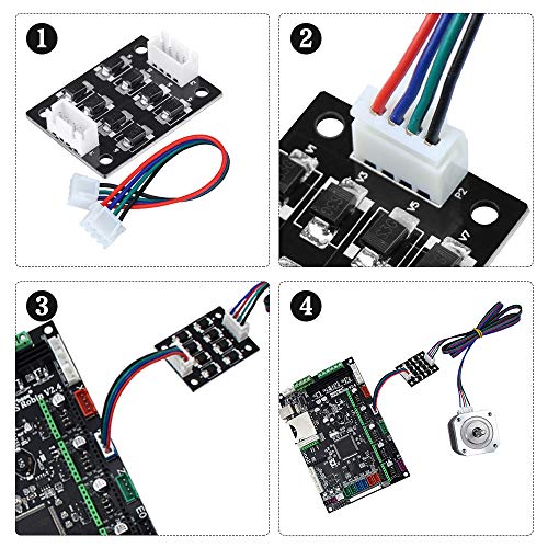 Dreamtop 5pcs TL Smoother Addon Module 3D Printer Accessories Filter for 3D Printer Motor Drivers Pattern Elimination Motor Filter Clipping Filter