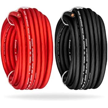InstallGear 8 Gauge 25ft Red + 25ft Black Power or Ground Wire - 99% Oxygen-Free Copper (OFC)