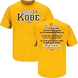 Los Angeles Lakers Fans. Thanks Kobe. Kobe Bryant Tribute Gold T Shirt (Sm-5X)
