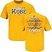 Los Angeles Lakers Fans. Thanks Kobe. Kobe Bryant Tribute Gold T Shirt (Sm-5X)