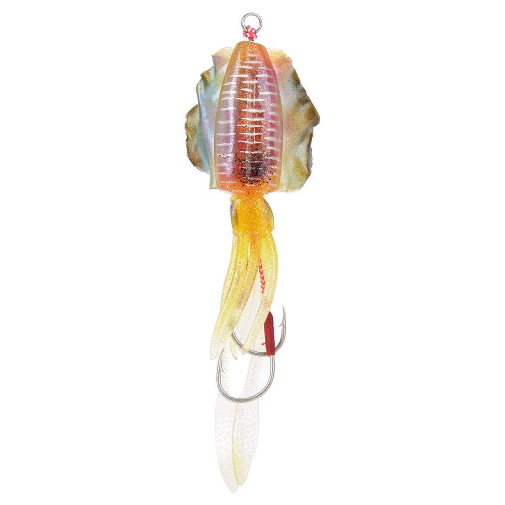 Fishing Squid Lures,Sea Fishing Lures Tuna,Squid Fishing Bait, Soft Luminous Fishing Tackle 15.3cm/60g Octopus Fishing Lure, Fake Fishing Bait, For Fishing Sea/Fresh Water
