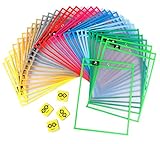 Dry Erase Pockets Reusable Sleeves - 30 Pack, Heavy