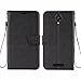 Blu Studio XL 2 Case New Frontier Wireless Accessory Wallet with PU Leather + TPU Inner Fold Stand Pouch with ID Credit Card Photo Cash Slots (Wallet Black)