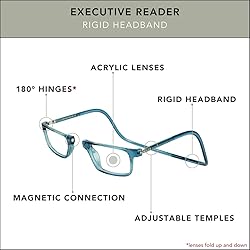 Clic Magnetic Reading Glasses for Men or