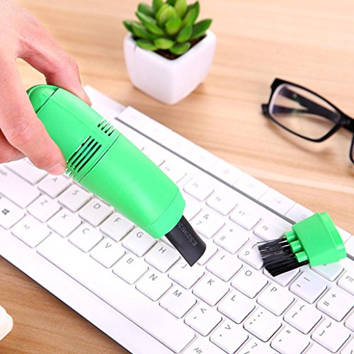 YJYDADA Mini Computer Vacuum USB Keyboard Cleaner PC Laptop Brush Dust Cleaning Kit (Green)