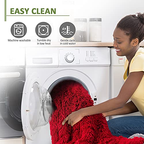 Pawque Decorative Soft Fluffy Faux Fur Throw Blanket 60\