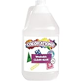 Colorations Washable Clear Glue, 1 Gallon, Dries Clear, Gluing, Crafts, School Glue, Home Glue, Office Glue, Craft Projects, 
