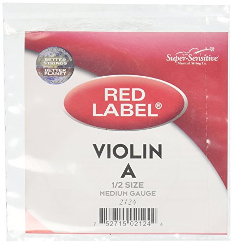 Super Sensitive Red Label 2124 Violin A String, 1/2